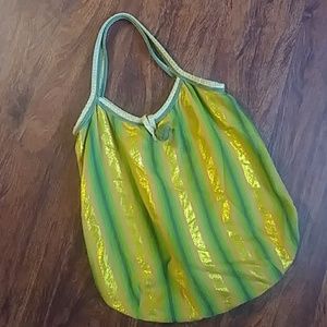 Old Navy hobo bag purse green and gold